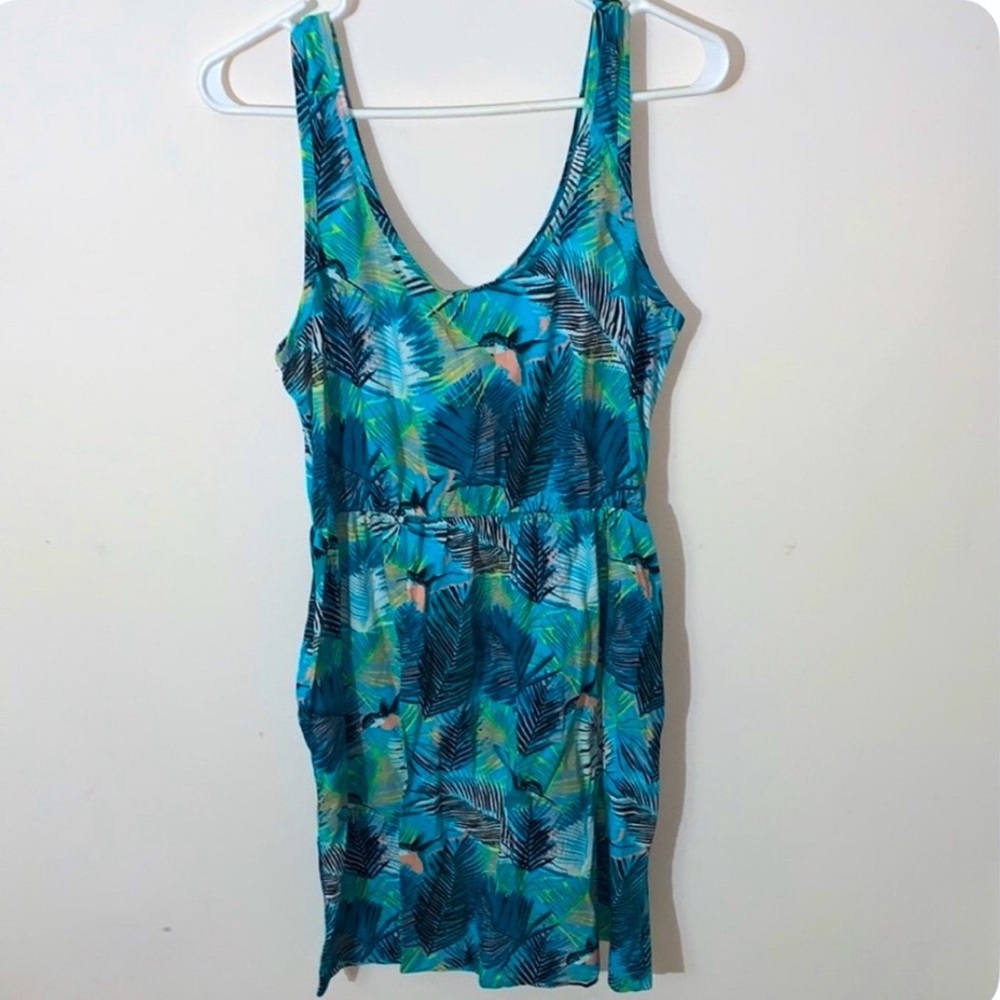 H&M new Tropical Leaf Print Tank Dress
